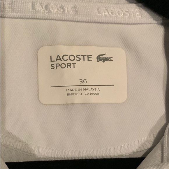 Lacoste White Polo with Red and Blue Details - Picture 2 of 8